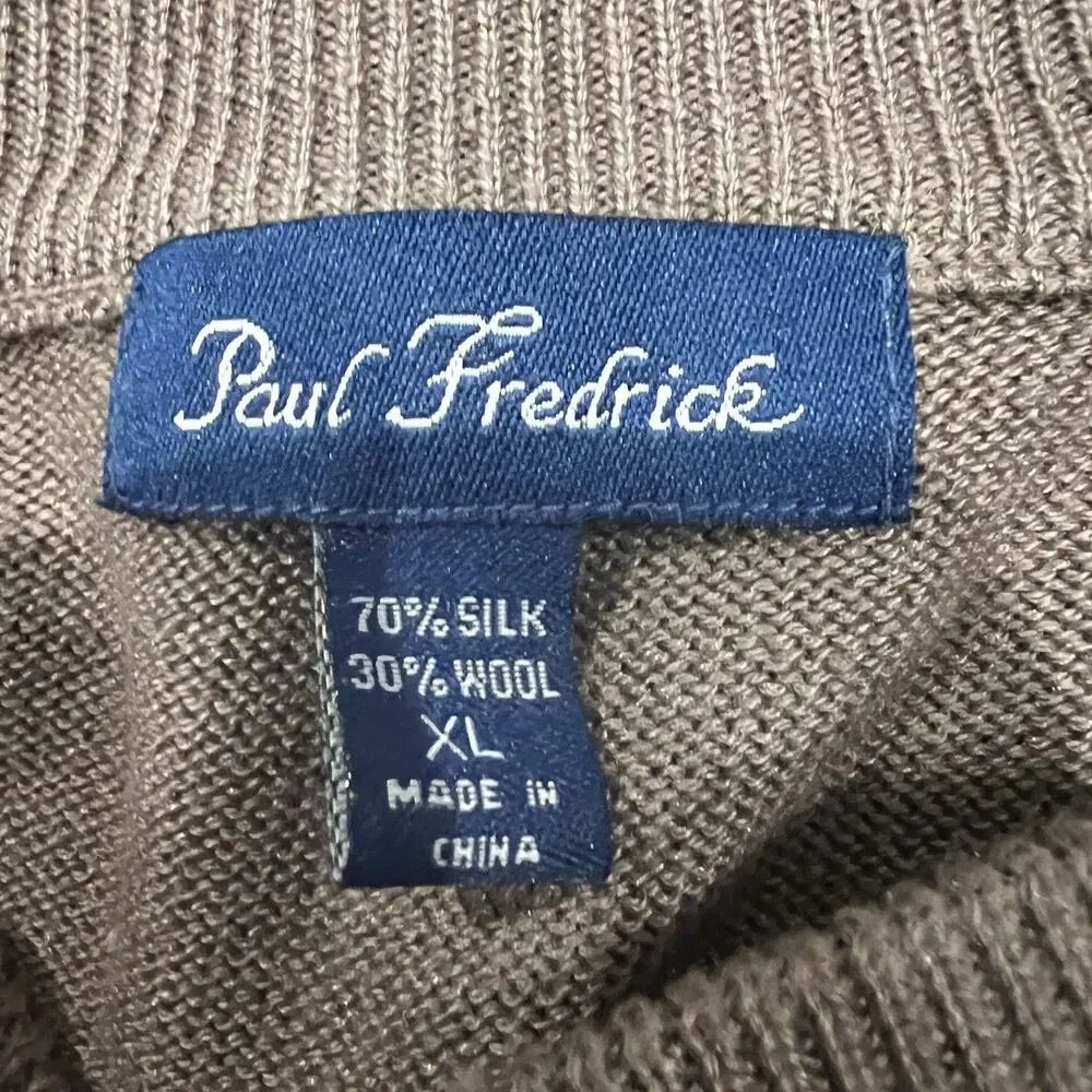 Paul Frederick Sweater Mens XL Berry Wool Silk Soft Warm Pullover High neck